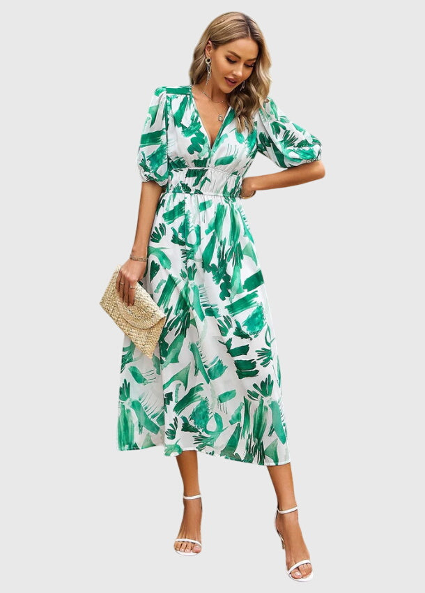 Flattering Floral Midi Dress