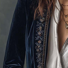 Embroidered Longline Jacket