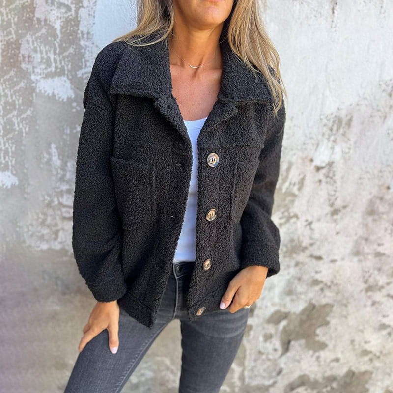 Selina | Stylish Teddy Jacket with Collar