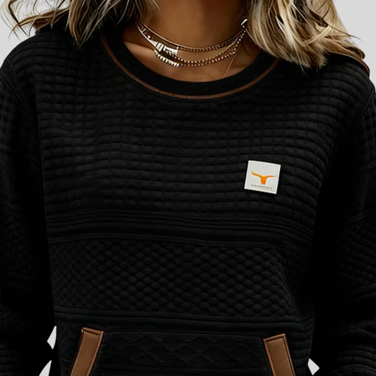 Crew Neck Colorblock Sweatshirt