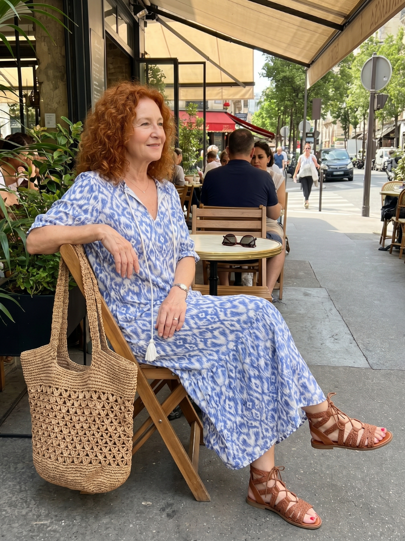 Vera | Flowy Midi Dress with Tie Detail