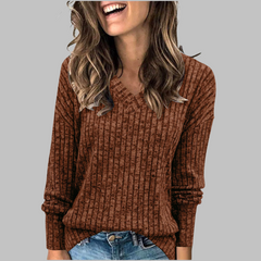Comfy V-Neck Long Sleeve Top