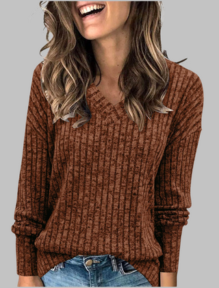 Comfy V-Neck Long Sleeve Top