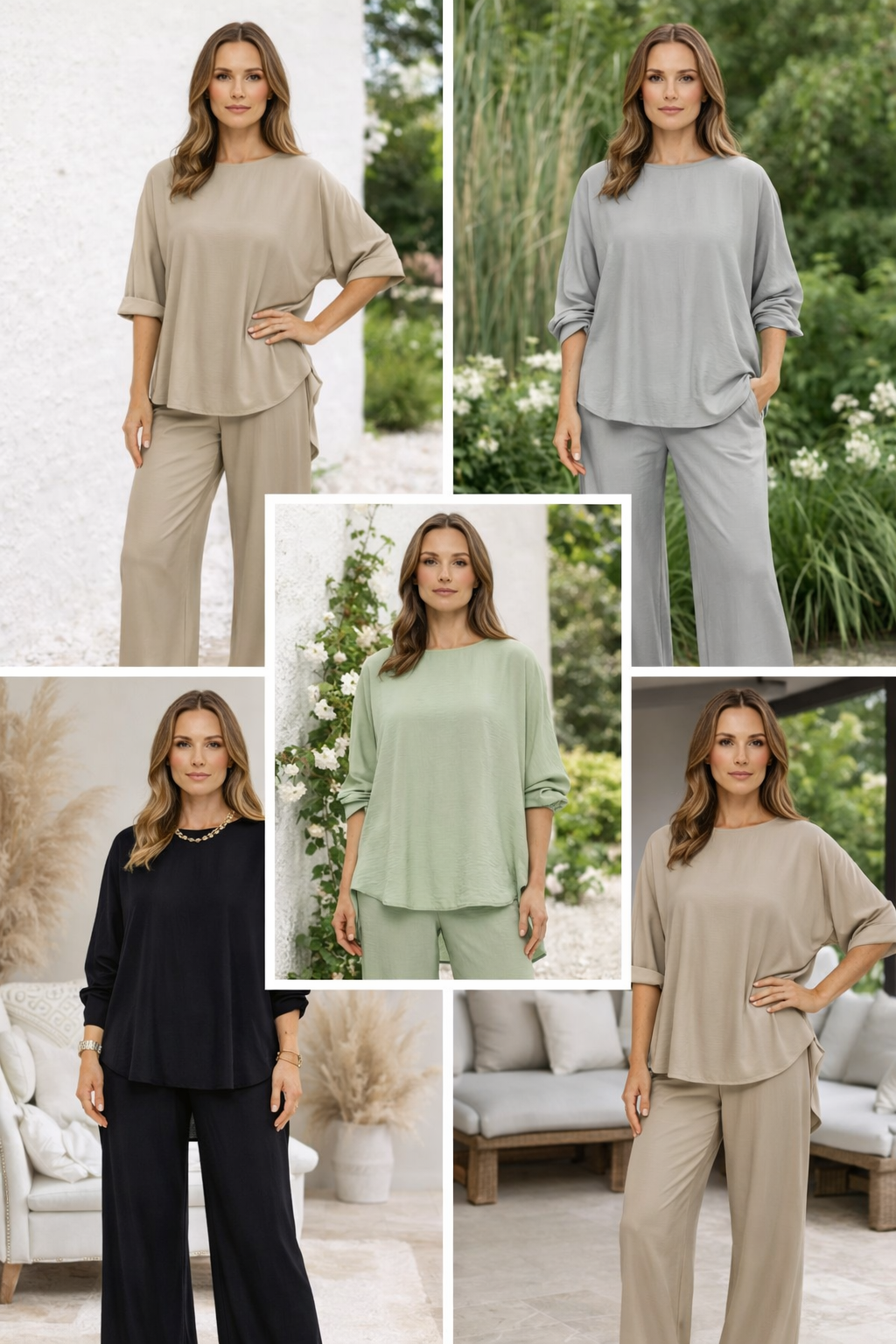 Semira | Lightweight Elegant Set with Wide Pants