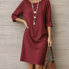 Tummy-Concealing Midi Dress