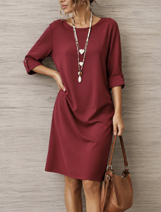 Tummy-Concealing Midi Dress
