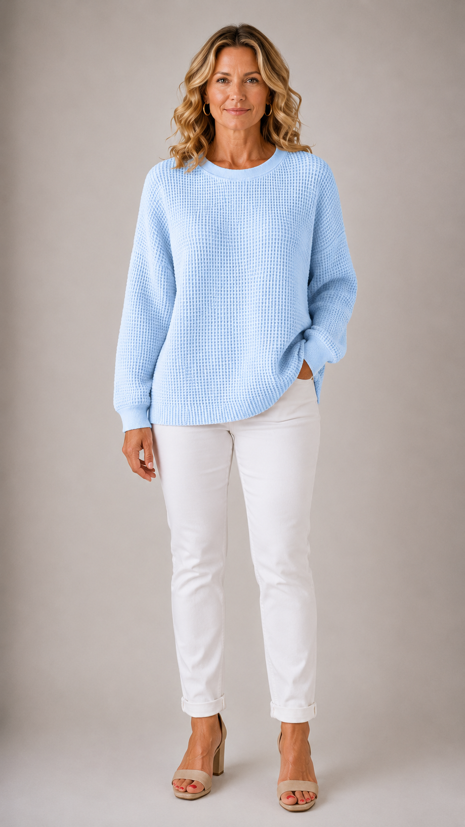 Scarlet | Cozy Waffle Knit Jumper