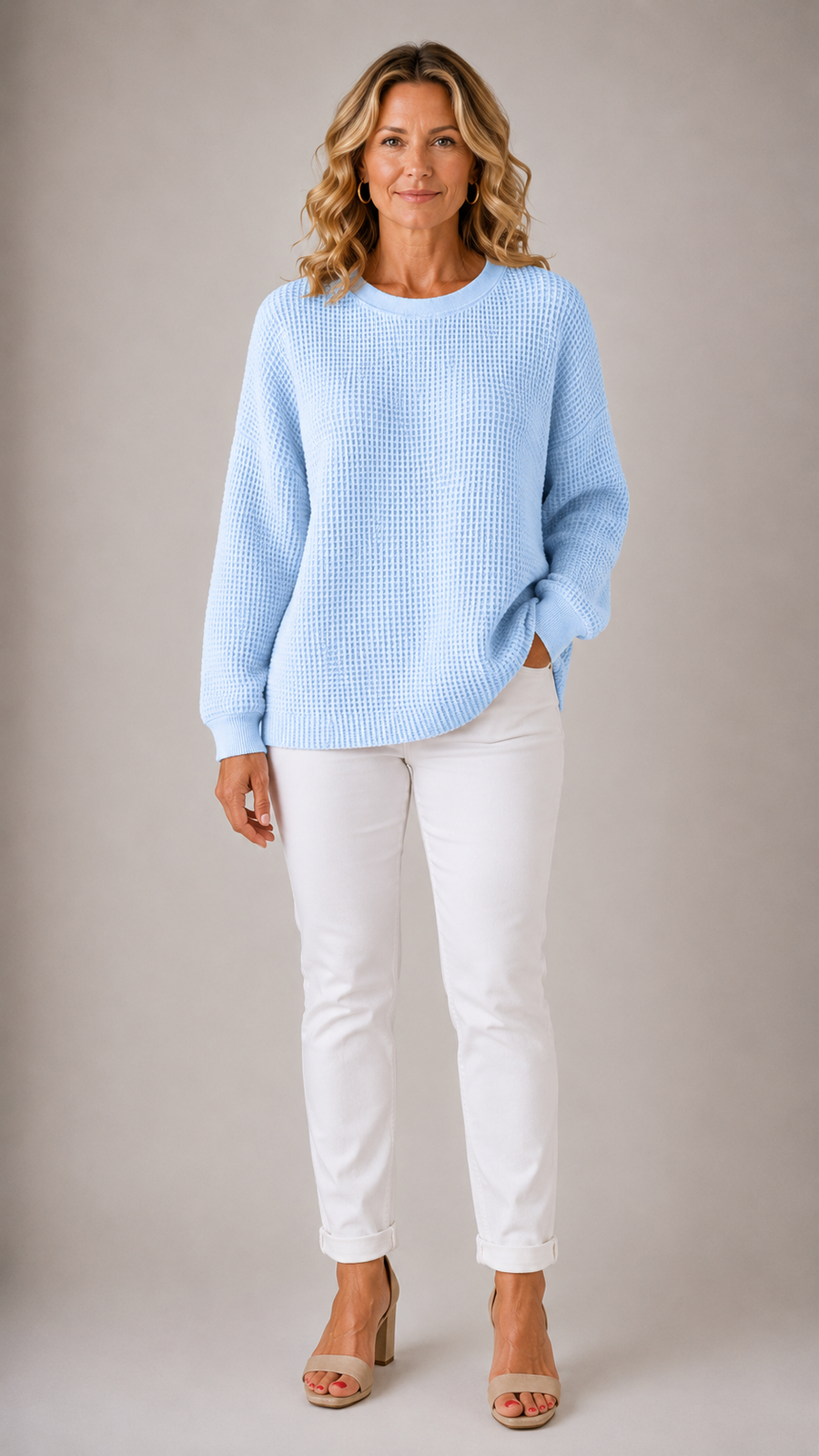 Scarlet | Cozy Waffle Knit Jumper