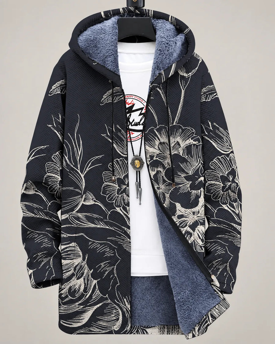 Botanical Sketch Hooded Jacket