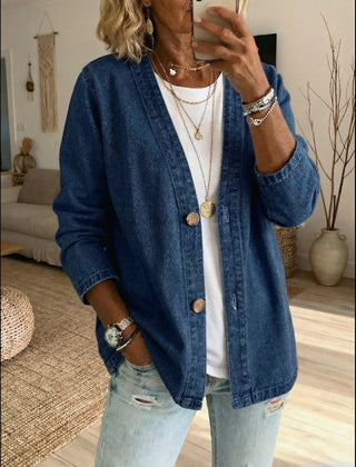 Denim Button Coat