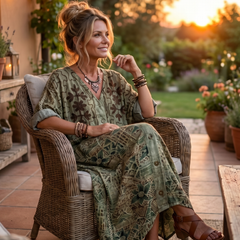 Nora | Oversized Button-Front Midi Dress with Pocket