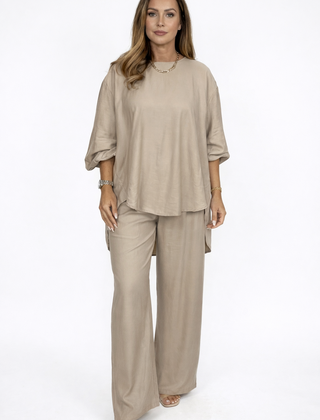 Semira | Lightweight Elegant Set with Wide Pants