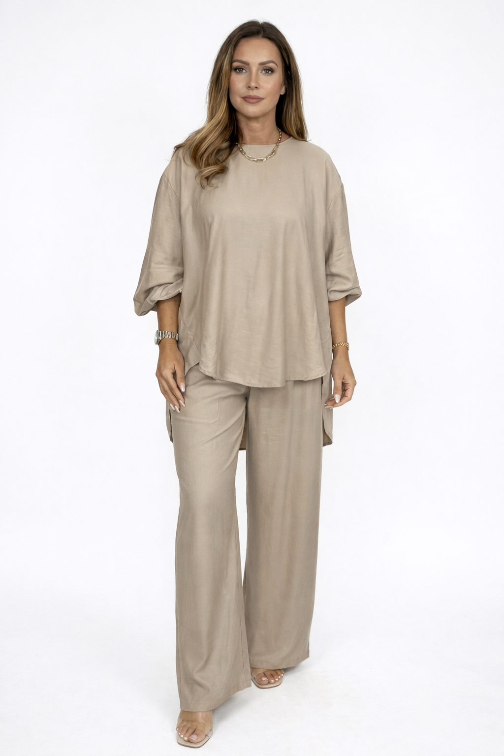Semira | Lightweight Elegant Set with Wide Pants