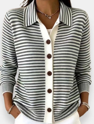 Striped Button Cardigan