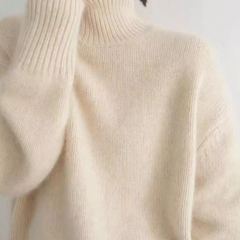 Turtleneck Dropped Shoulder Sweater