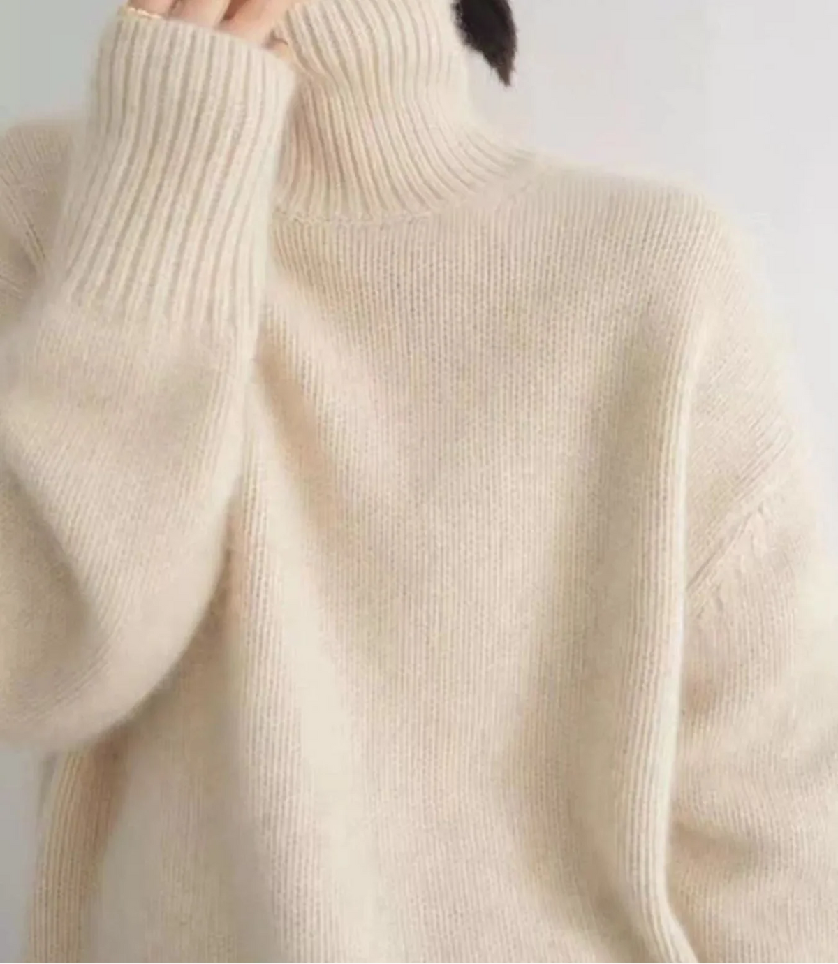 Turtleneck Dropped Shoulder Sweater