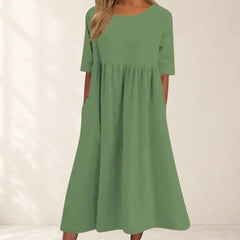Elegant Short-Sleeved Dress