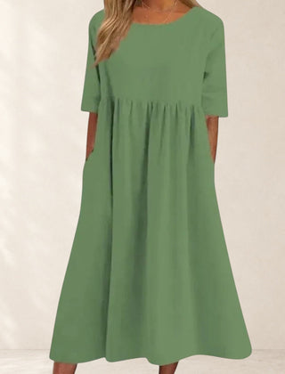 Elegant Short-Sleeved Dress