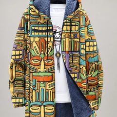 Vibrant Mosaic Hooded Jacket