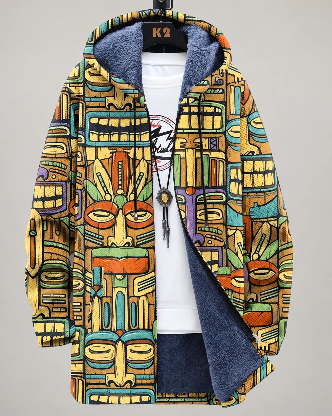 Vibrant Wave Hooded Jacket