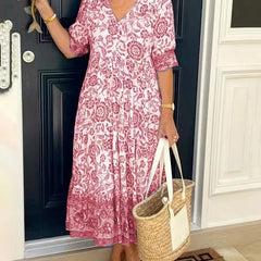 Keisha | Stylish Floral Dress with Sweetheart Neckline
