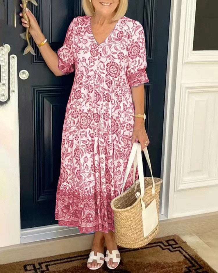 Keisha | Stylish Floral Dress with Sweetheart Neckline