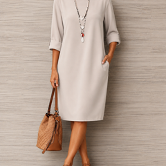 Tummy-Concealing Midi Dress