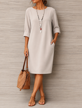 Tummy-Concealing Midi Dress