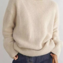 Turtleneck Dropped Shoulder Sweater