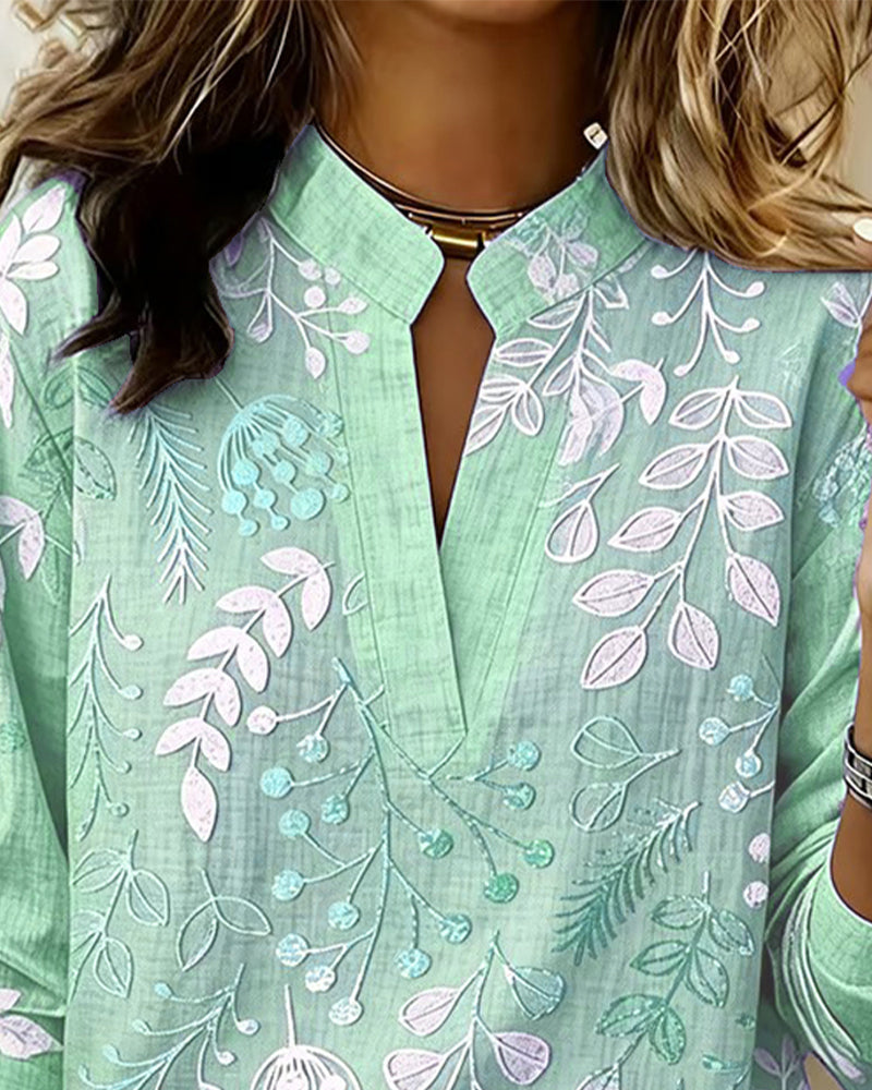 Botanical Print Blouse