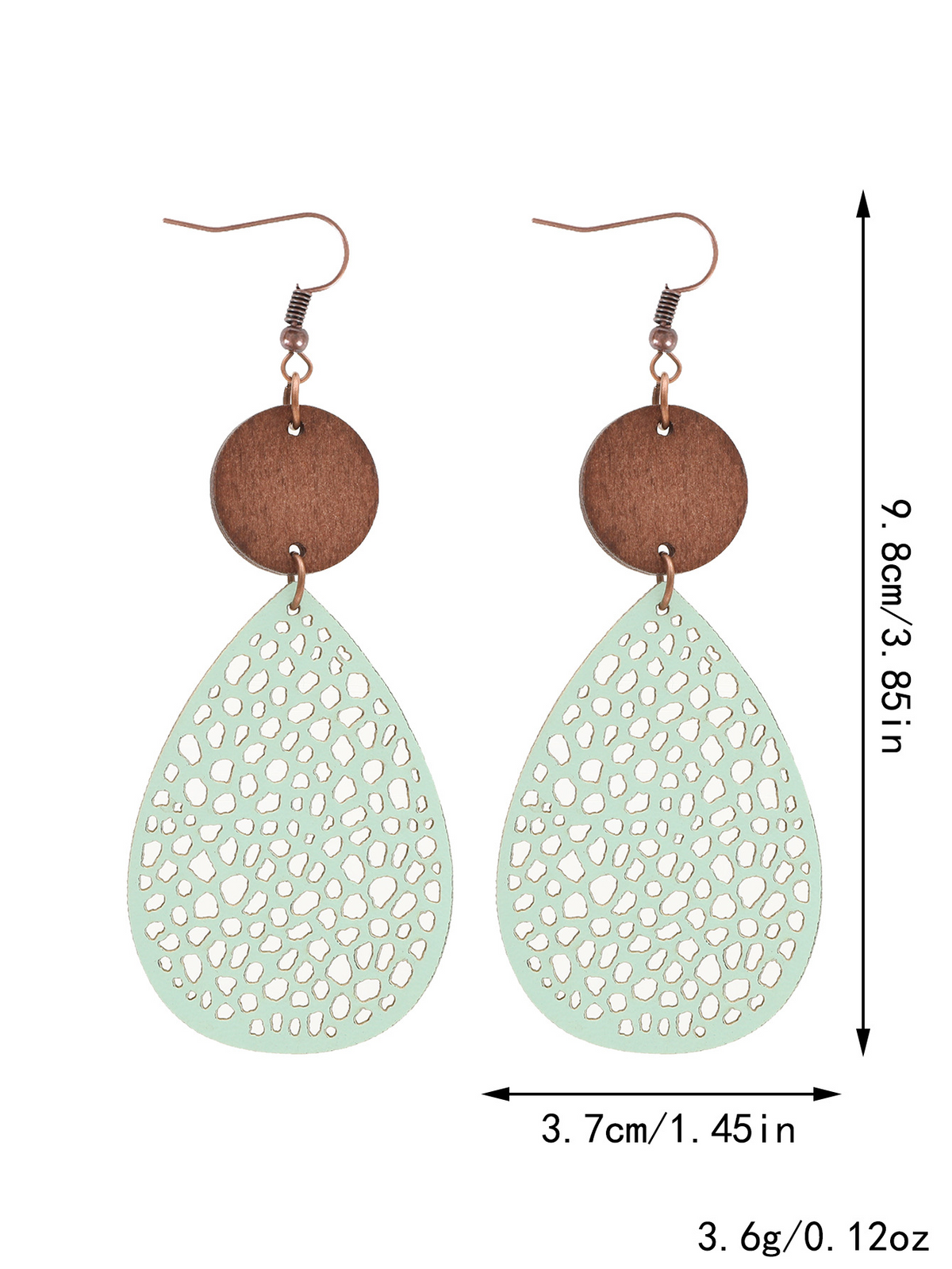 Vintage Style Hollow-Out PU Leather Drop Earrings