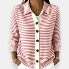 Striped Button Cardigan