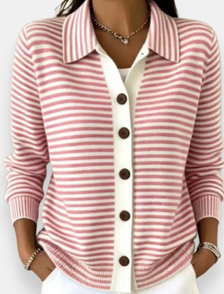 Striped Button Cardigan