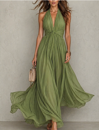 Zaria | Fitted-Top Evening Maxi Dress
