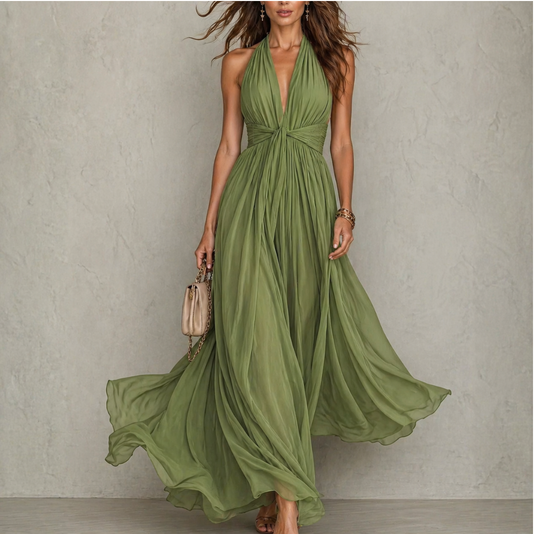 Zaria | Fitted-Top Evening Maxi Dress
