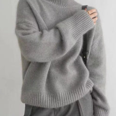 Turtleneck Dropped Shoulder Sweater