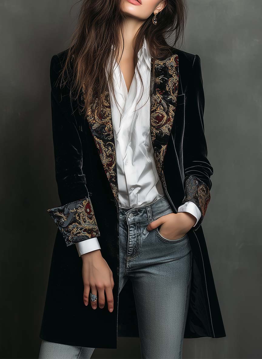 Ornate Longline Blazer