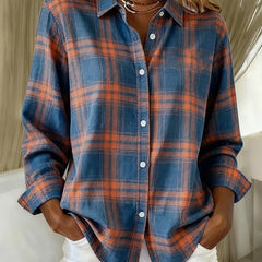 Plaid Print Casual Cotton Buttoned Cardigan Sweater