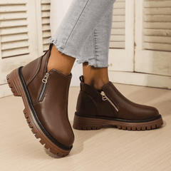 Nova | Platform Ankle Boots with Side Zipper