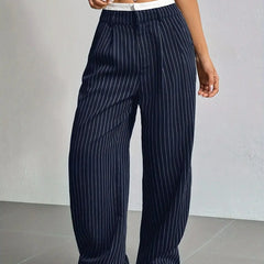 Laura | Elegant Striped High-Waist Pants