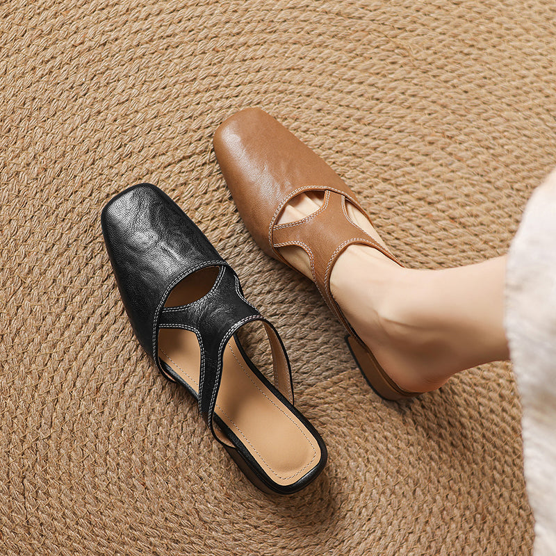 Genuine Leather Mules