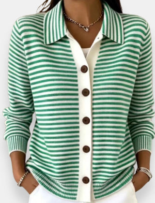 Striped Button Cardigan