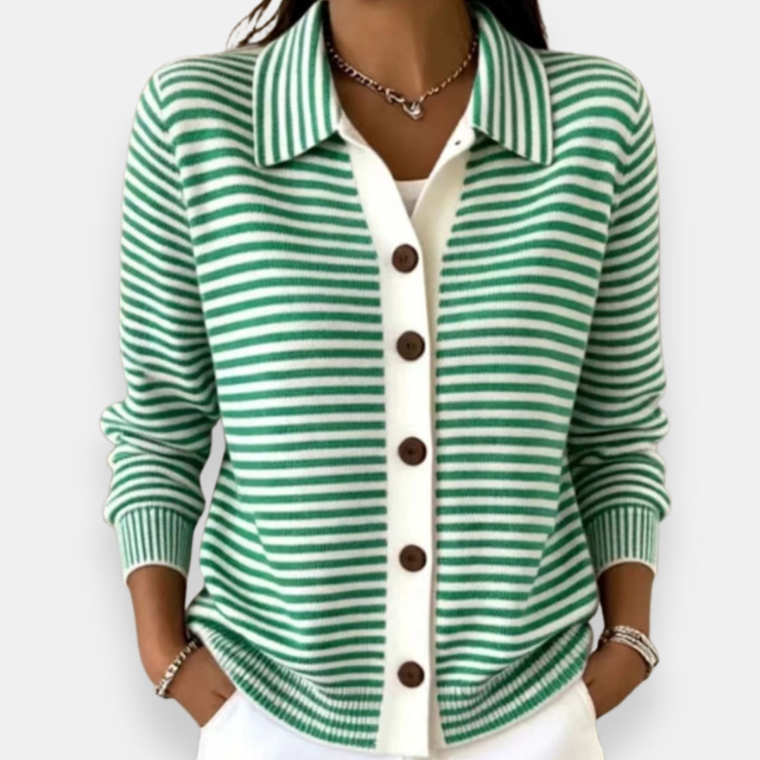 Striped Button Cardigan