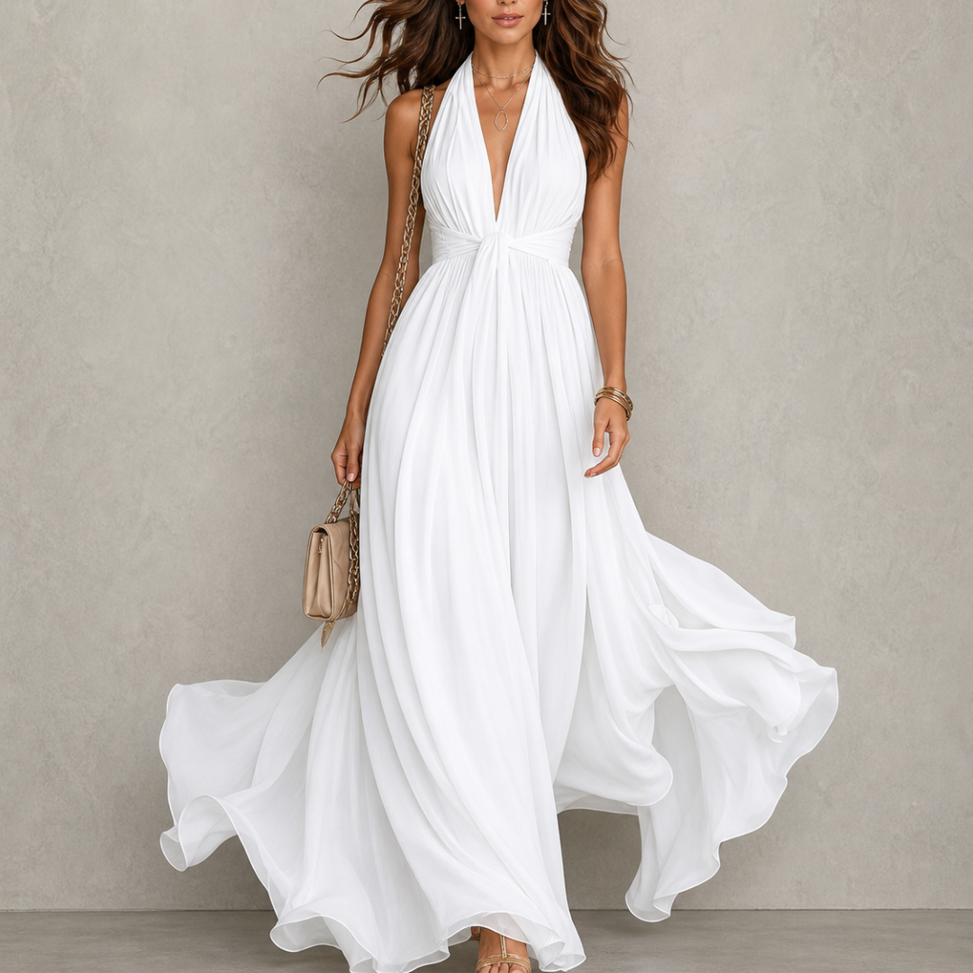 Zaria | Fitted-Top Evening Maxi Dress