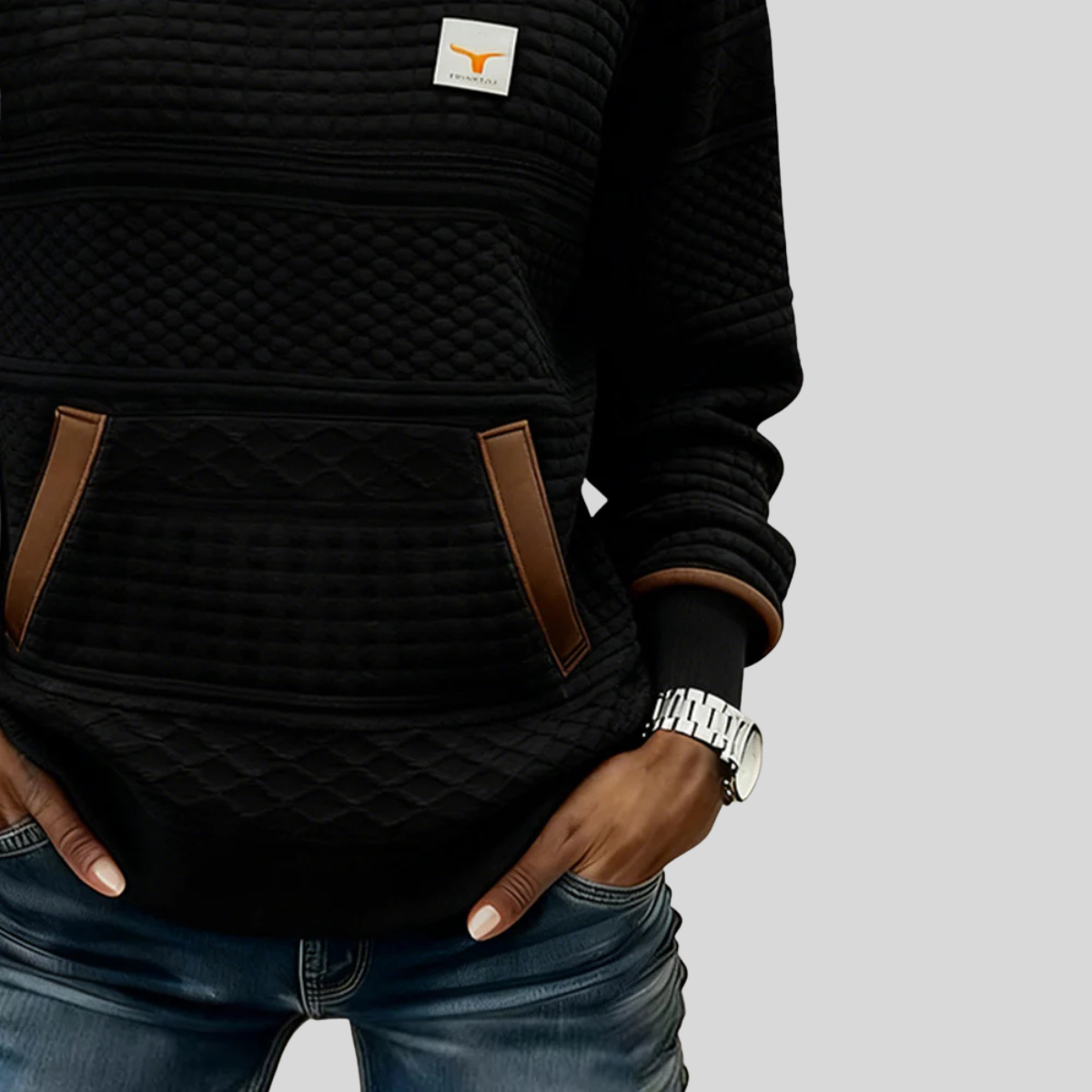 Crew Neck Colorblock Sweatshirt