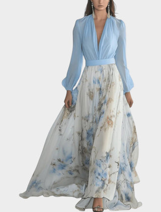 Dress in Floral Chiffon