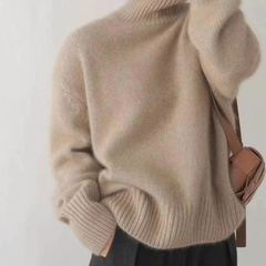 Turtleneck Dropped Shoulder Sweater