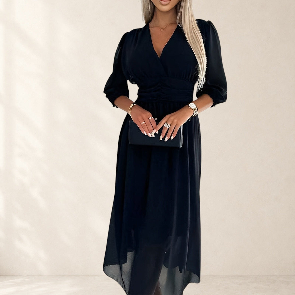 Lightweight Silky Chiffon Dress