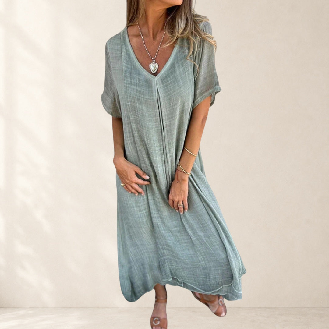 Elegant Lightweight V-Neck Dress