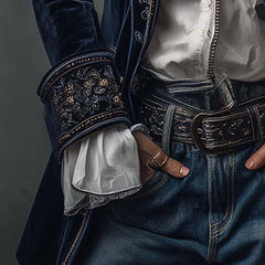 Embroidered Longline Jacket